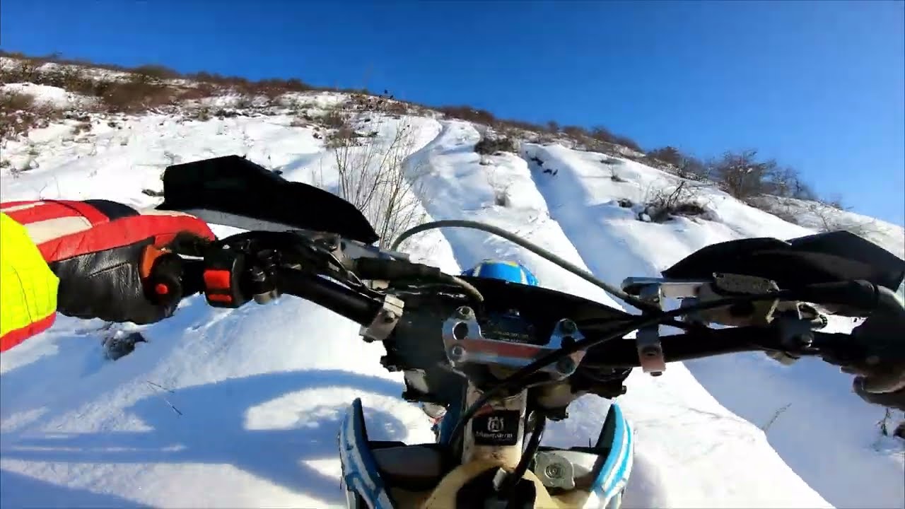 First time on winter tyre studs  Winter Enduro