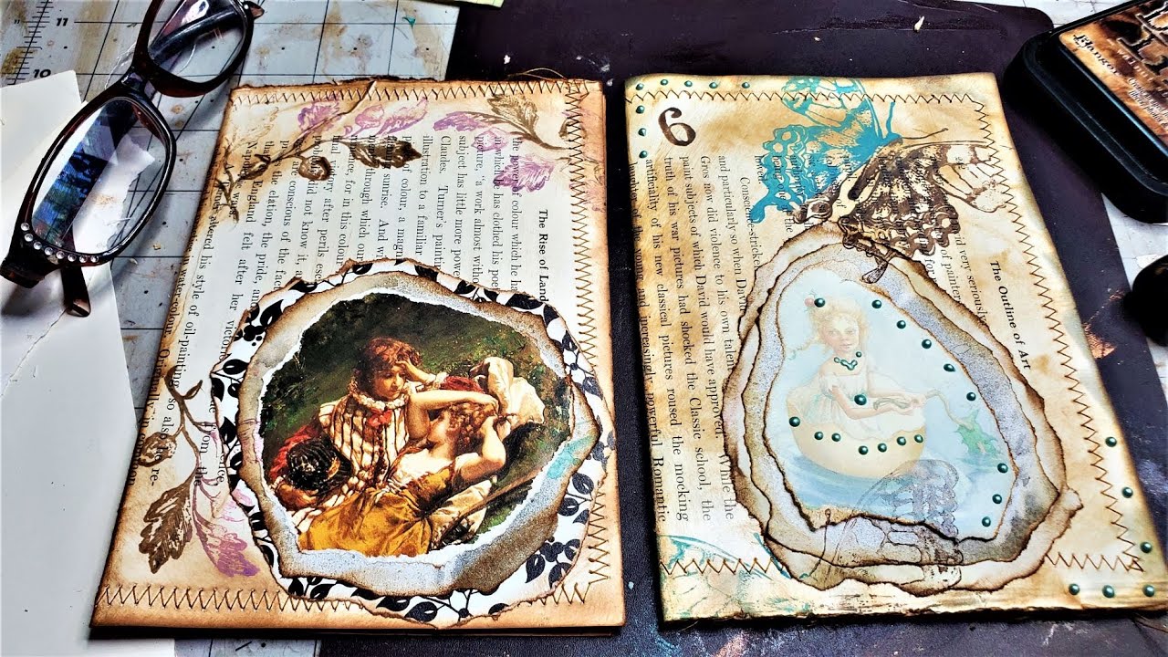 Junk Journal~Using Up Book Pages Ep 72  How to Make a Fun Book Page Wallet!! :)The Paper Outpost! :)
