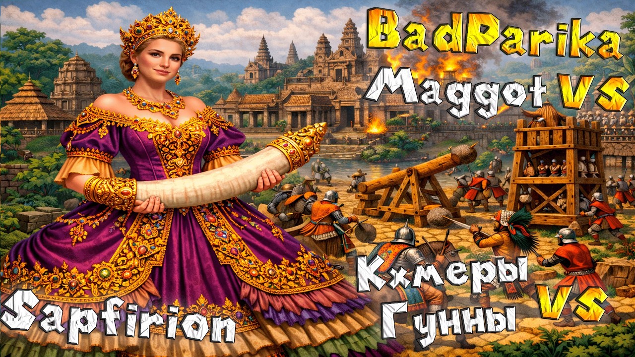 Повелительница Слонов! - AgeOfEmpires2 DE  x1 - Матч PVP BadParika vs Maggot!