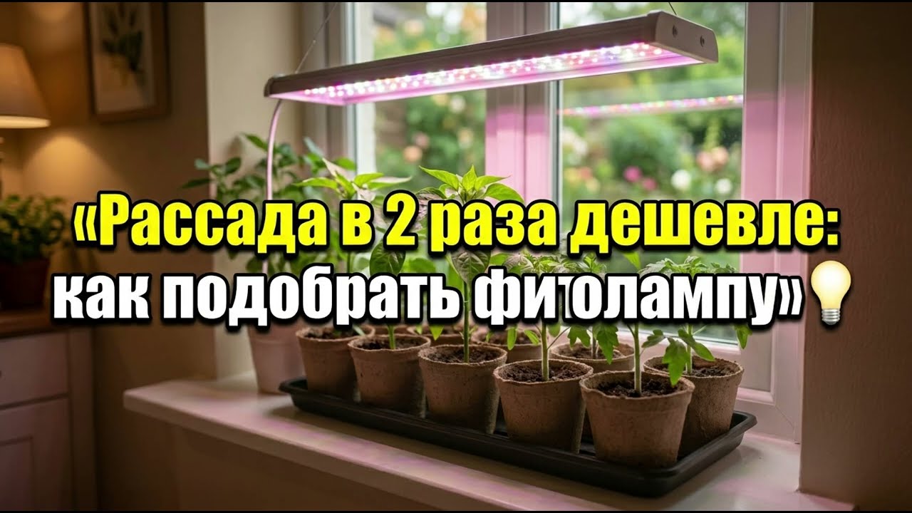 Рассада в 2 раза дешевле: фитолампа — ватты, часы, расстояние и 5 ошибок. ✅ #рассада #дача #огород 
