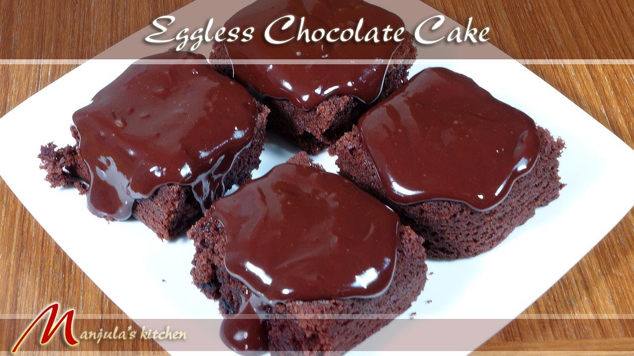 Eggless Chocolate Cake Recipe | How to make Eggless Chocolate Cake With Manjula