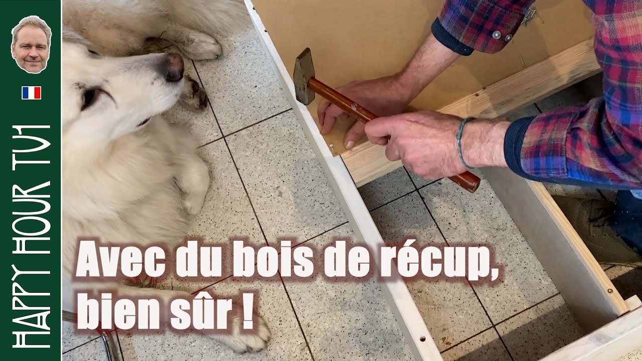 Placer les fines planches au dos d un meuble (planches de récup !)