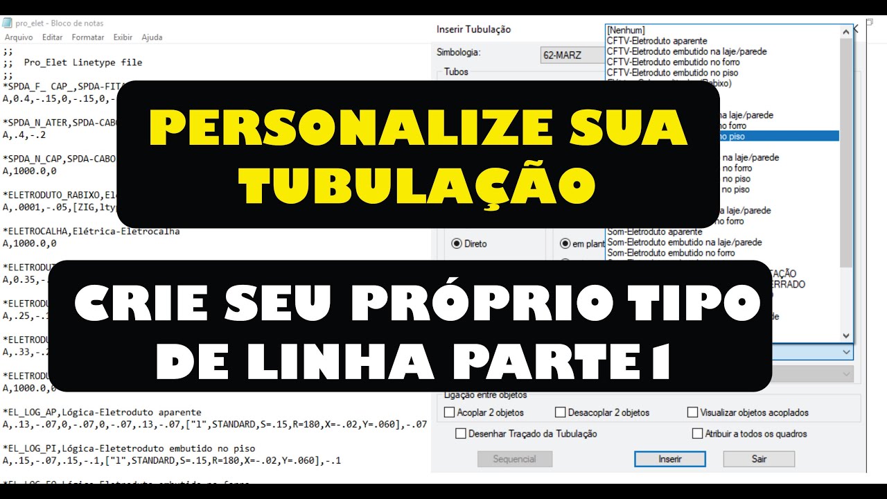 Pro-elétrica Aula 20: Configurando tipo de linha parte 1