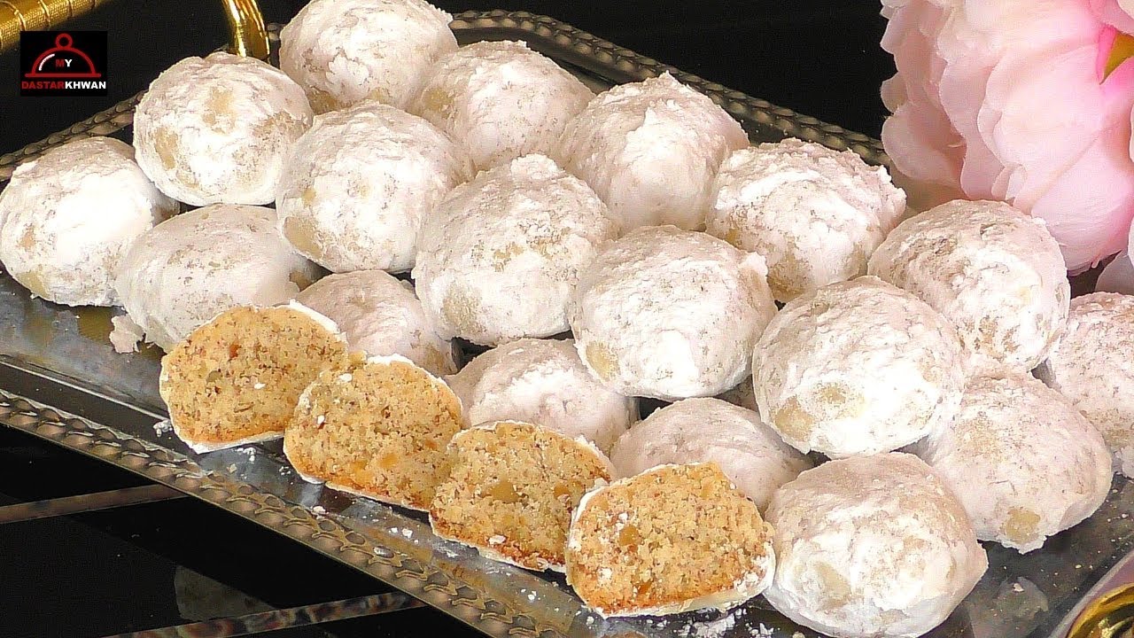 Walnut Snowballs Cookies - کلچه چهارمغز/ گردویی بسیار بسیار خوشمزه و آسان