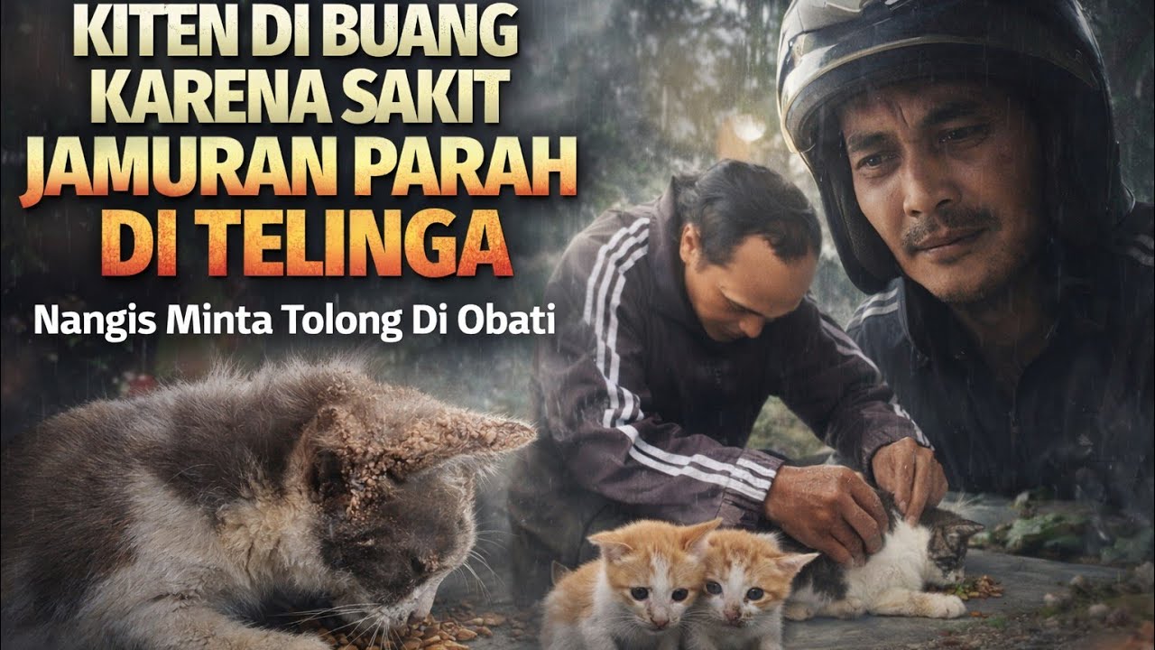 KITTEN INI DIBUANG KARENA JAMURAN PARAH 😭 Tangisannya Minta Tolong Bikin Sedih 😭