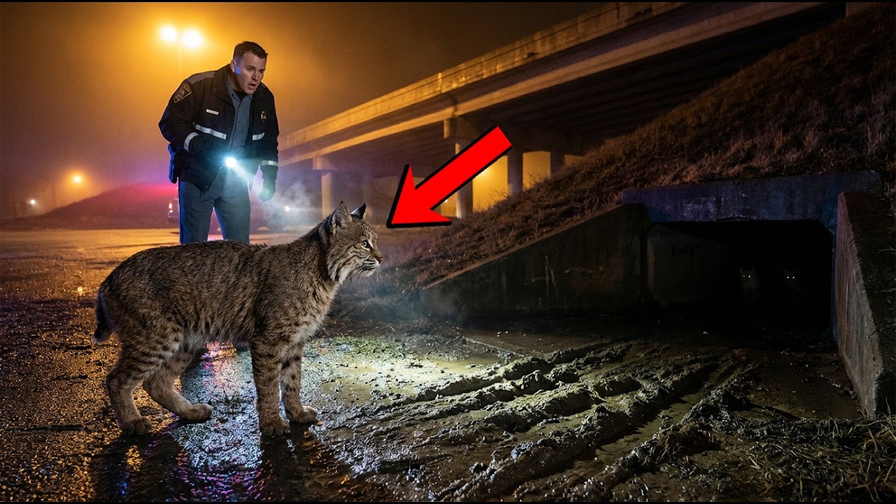 Bobcat Waited Under the Highway Overpass Lights—Until the Trooper Found the Fresh Drag Marks…