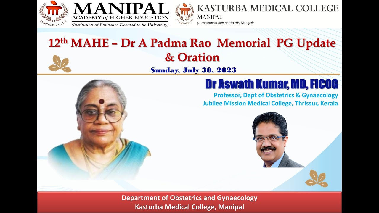 Dr. A Padma Rao Endowment Oration