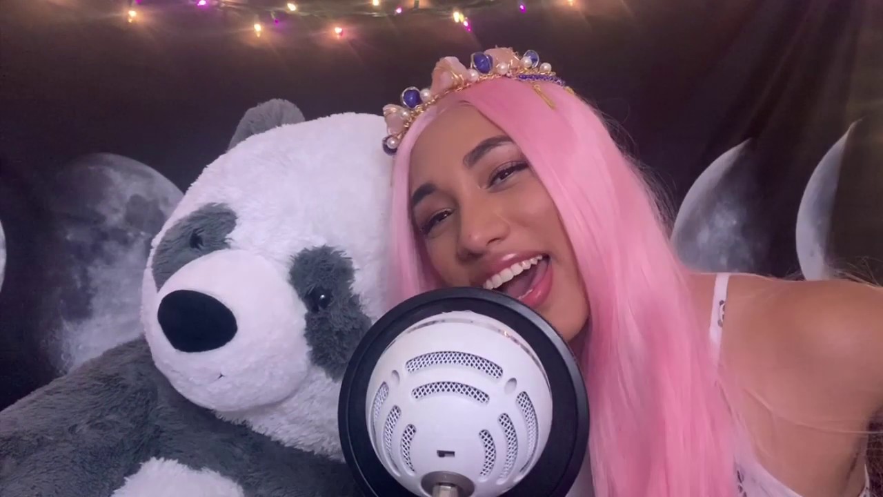 ASMR | Cuddling You and Giant Stuffed Animal With Soft Brushing to Sleep | Cute Role Play + Whispers