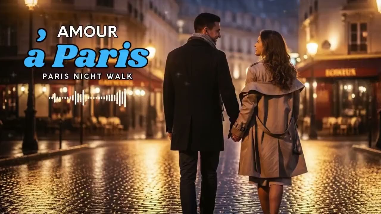 Amour et Harmonie 🌙 French Love Melodies | Lovers Walking in Paris Night Vol.02
