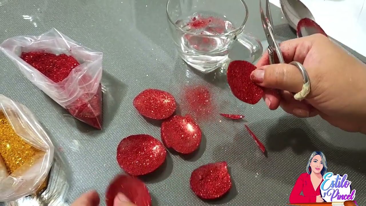 Flor Navideña Efecto Cristal 🔮 con Silicona Caliente