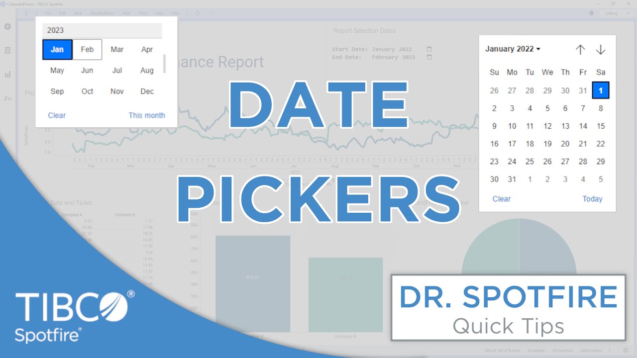 Date Pickers in Spotfire