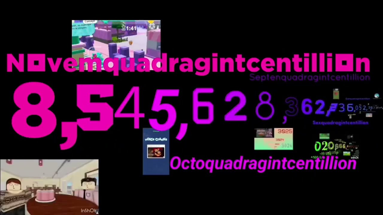 Numbers 0 to Quattuorquinquagintcentillion with sounds!!!