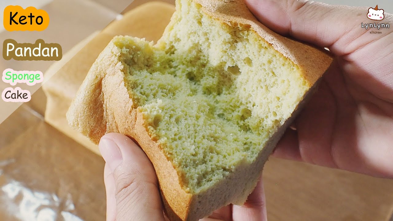 Keto Pandan Cotton Sponge Cake Recipe