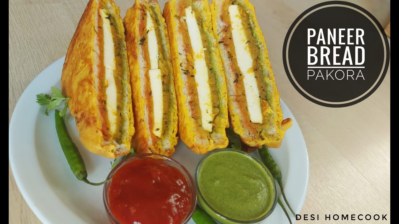 Paneer bread pakora recipe | पनीर ब्रेड पकौड़ा | Aloo paneer bread pakora | Desi HomeCook
