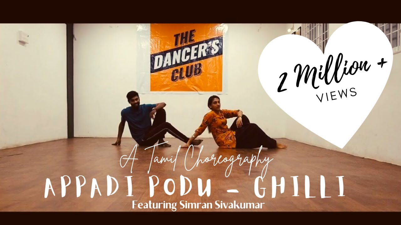 Appadipodu Song Dance | Gilli | Tamil choreography| Featuring Simran Sivakumar | Workshop