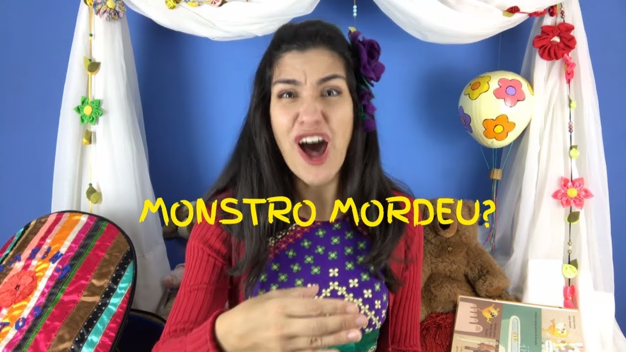 🐾QUE MONSTRO TE MORDEU? Mordisco o monstro do livro! (Marina Bastos contadora de historias)