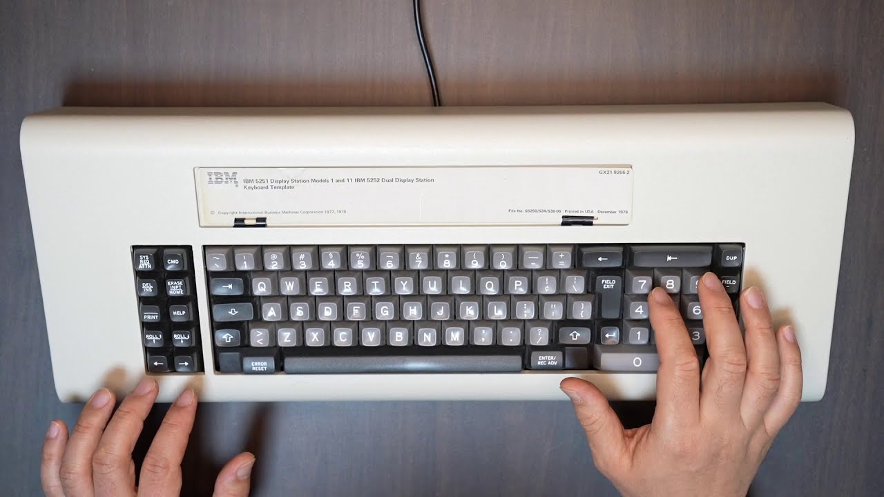 IBM 5251 Beamspring keyboard original typing sound [ASMR]