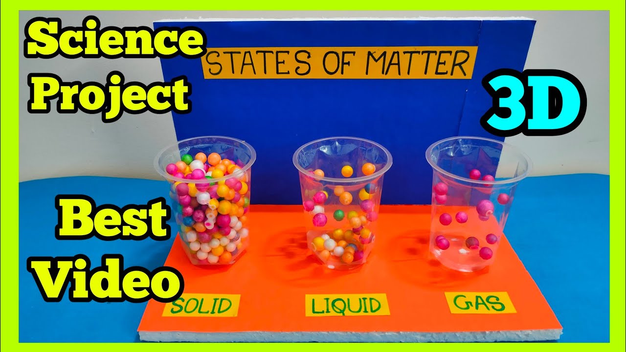 #States of Matter Model#Science project #Solid Liquid Gas project for exhibition#model#project 👍