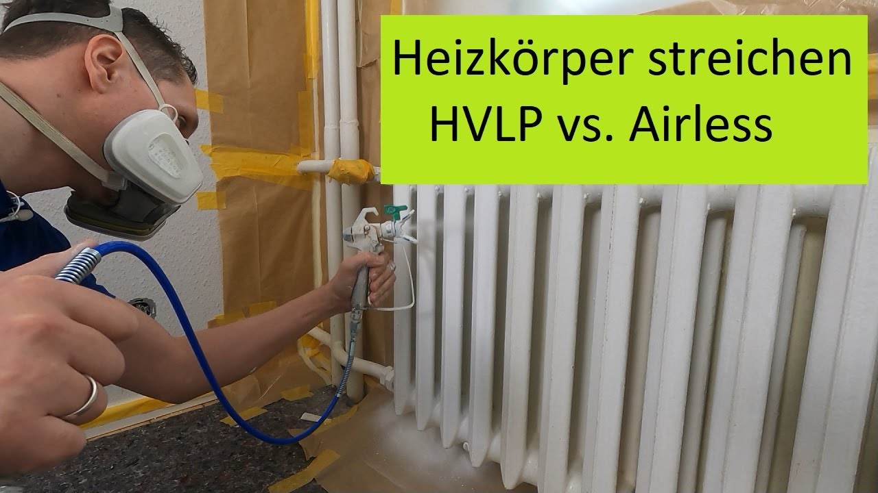 Heizkörper schnell und sauber lackieren: Airless vs. HVLP