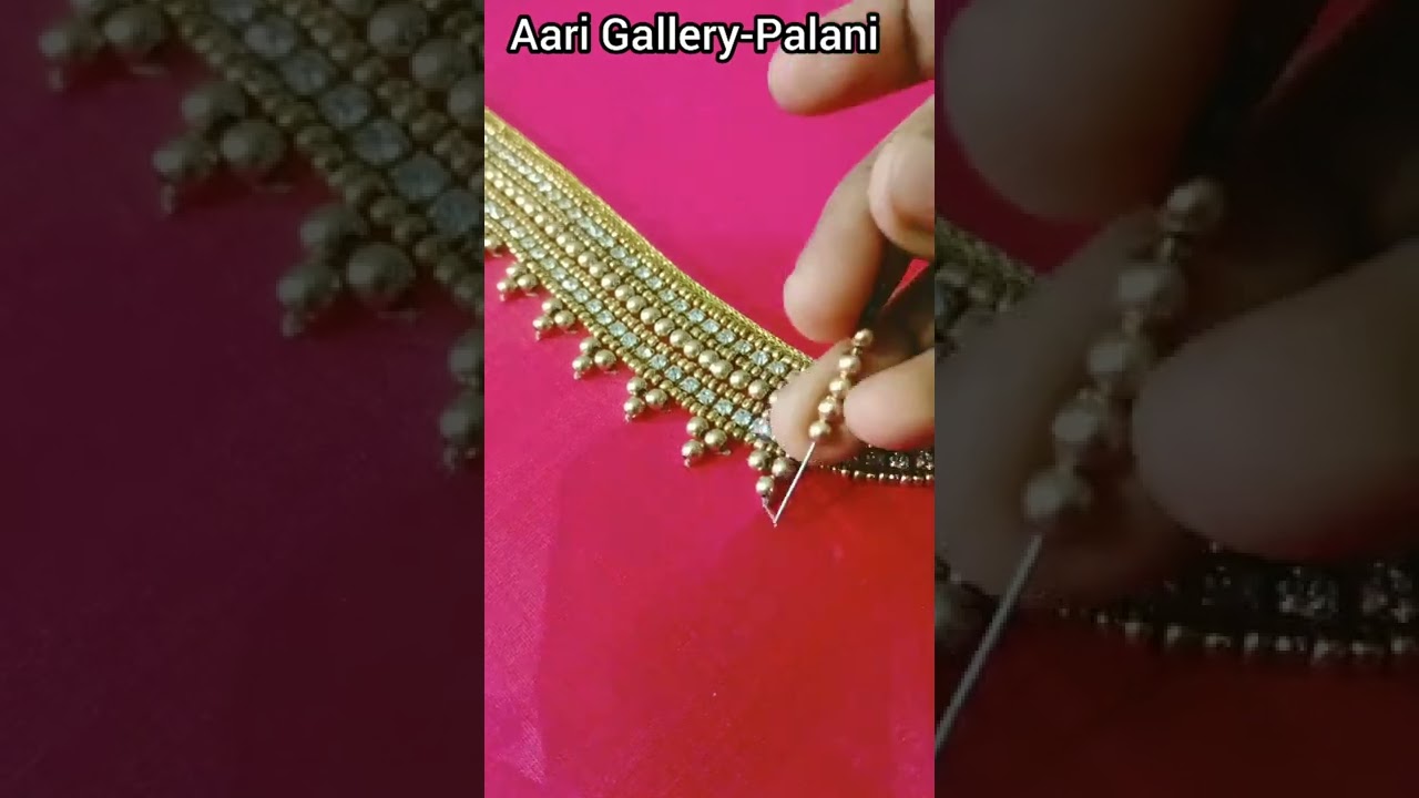 Aari bridal back neck design