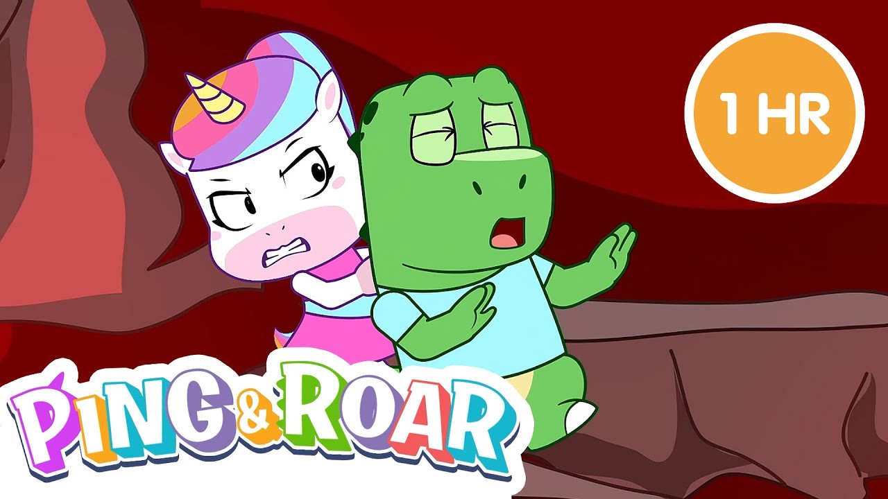 Kids Cartoon Fun Hour with Ping & Roar | Family-Friendly Adventures / Dino Unicorn Cartoons