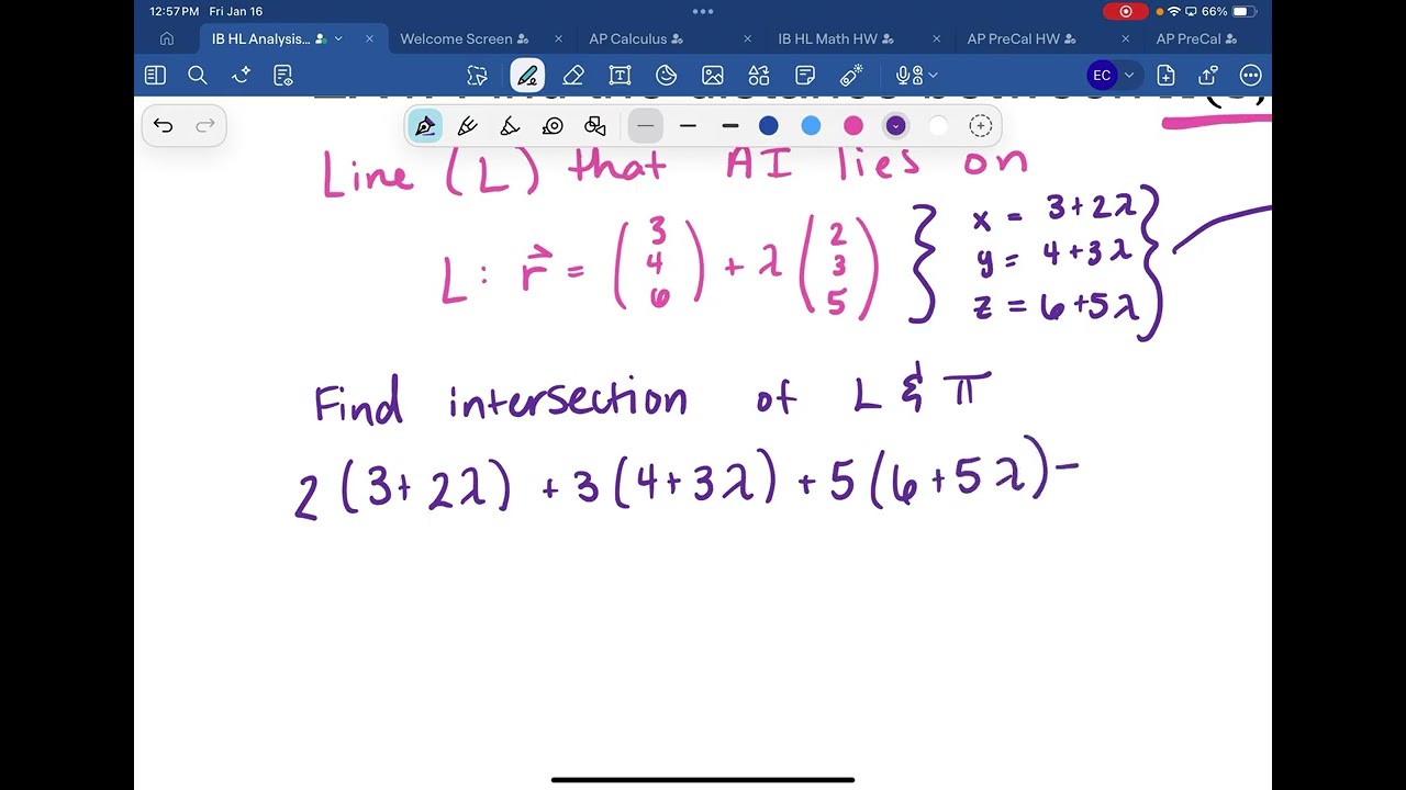 IB HL Math 8.9 Distances Part 2