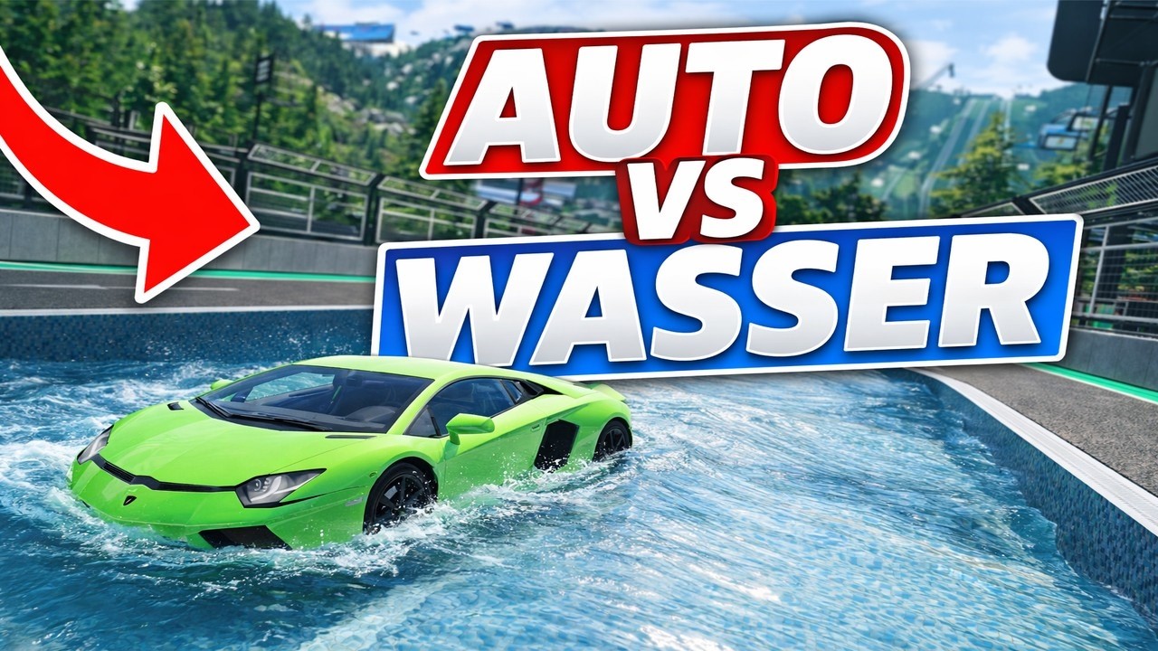 Wie weit kommt ein Auto über das Wasser? 😱 | BeamNG