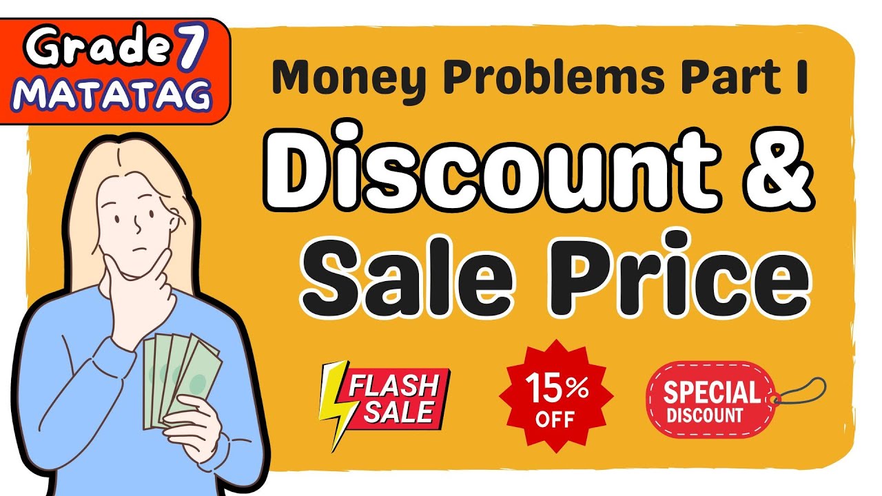DISCOUNT AND SALE PRICE SOLVING MONEY PROBLEM | FIRST QUARTER GRADE 7 MATATAG TAGALOG MATH TUTORIAL