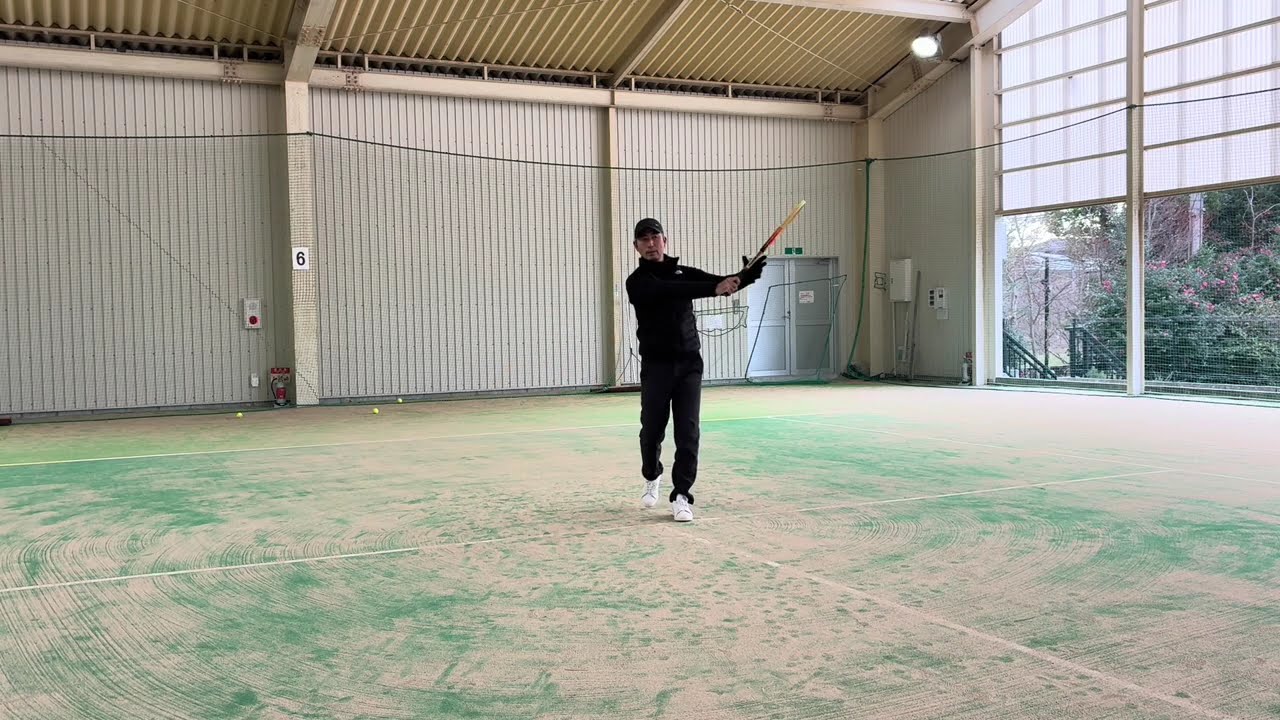 筑後の森 2025/12/29 窪田テニス教室⑦ 二段階にならないように フォアターン・バックのターン