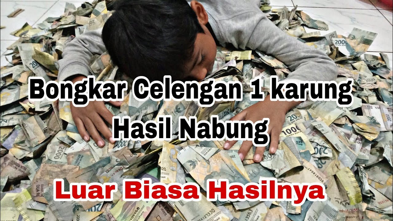 Viral.!! Bongkar Celengan 1 Karung Hasil Nabung 1 Tahun.Total 11 jt 500 Ribu
