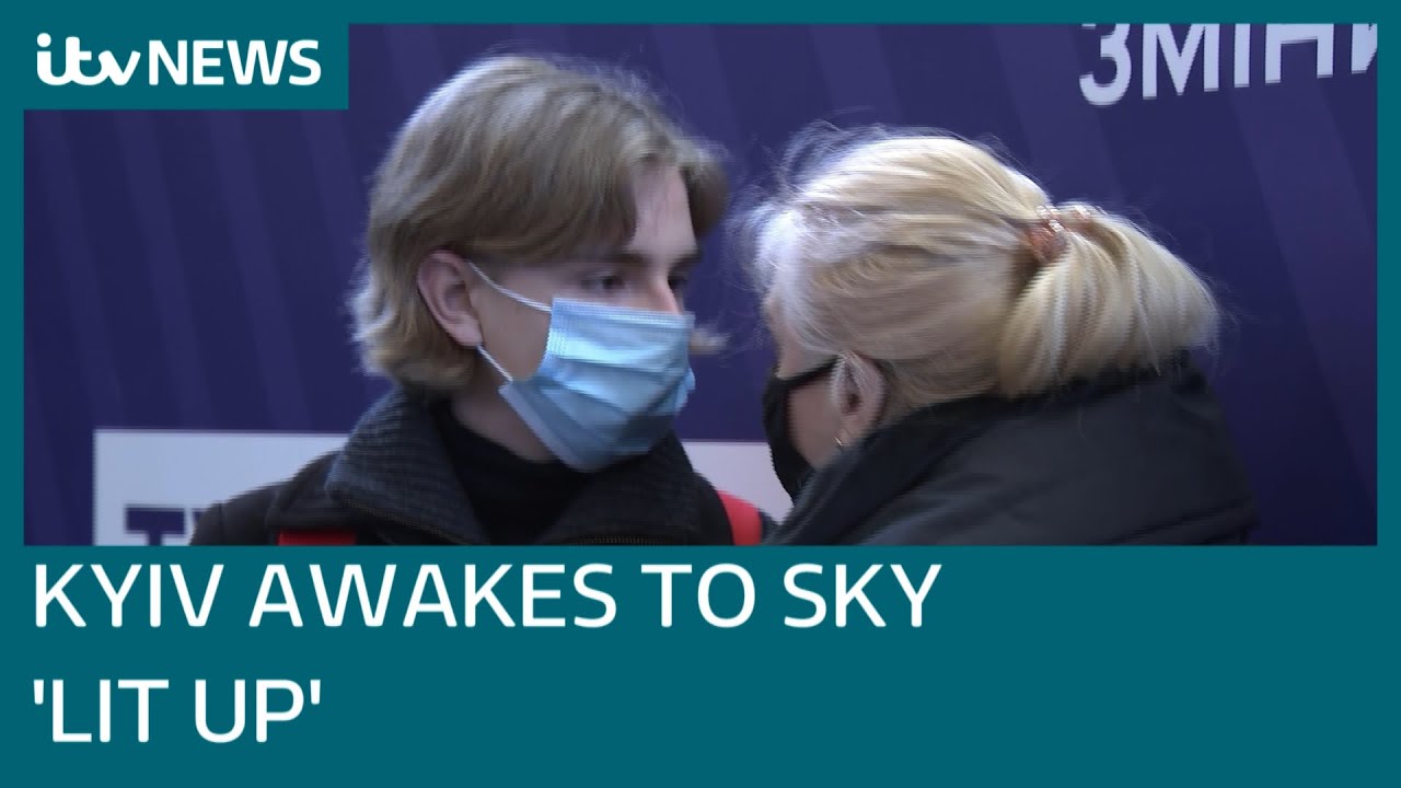 Warning sirens blare in Kyiv as people rush to leave the capital amid explosions | ITV News