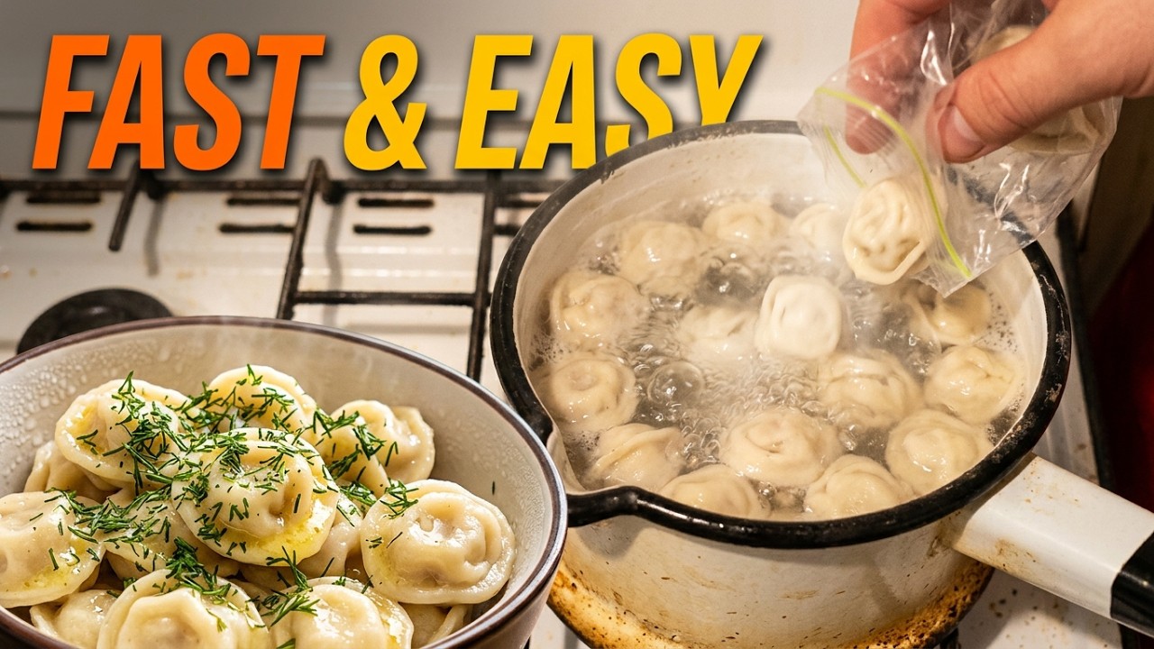DUMPLINGS How to Quickly Make Frozen  Pelmeni for Dinner