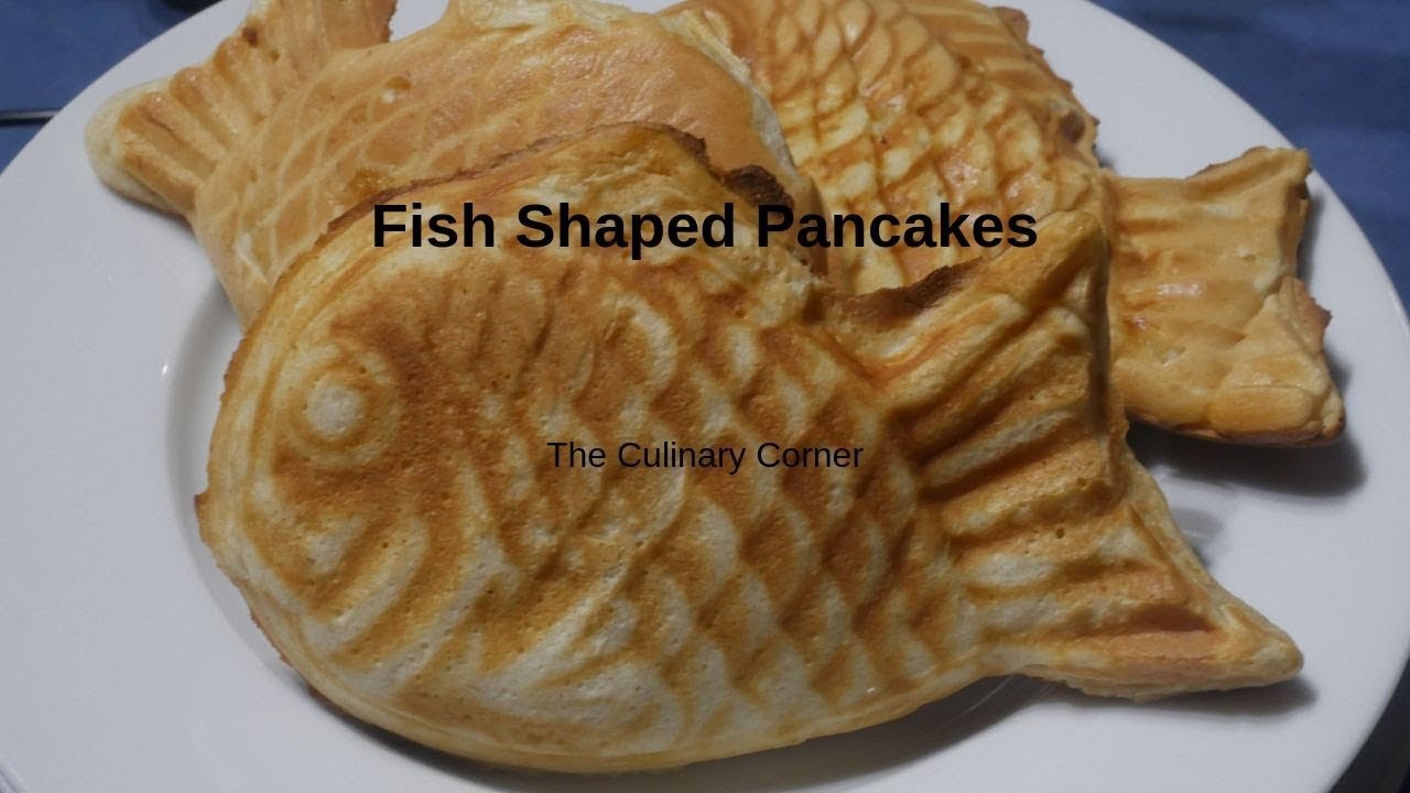 Fish Shaped Pancakes with Custard (Taiyaki)