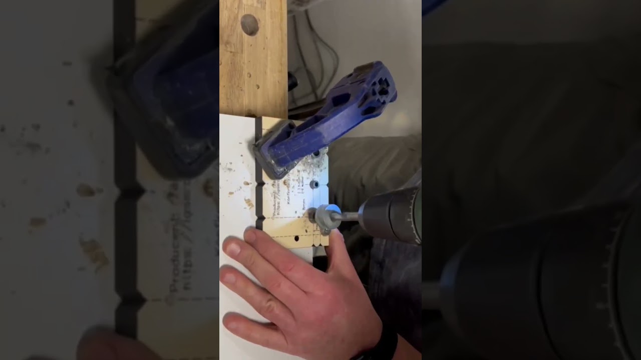 Jak używać szablon do konfirmatow v1 #woodworking #tools #wood #woodwork #diy