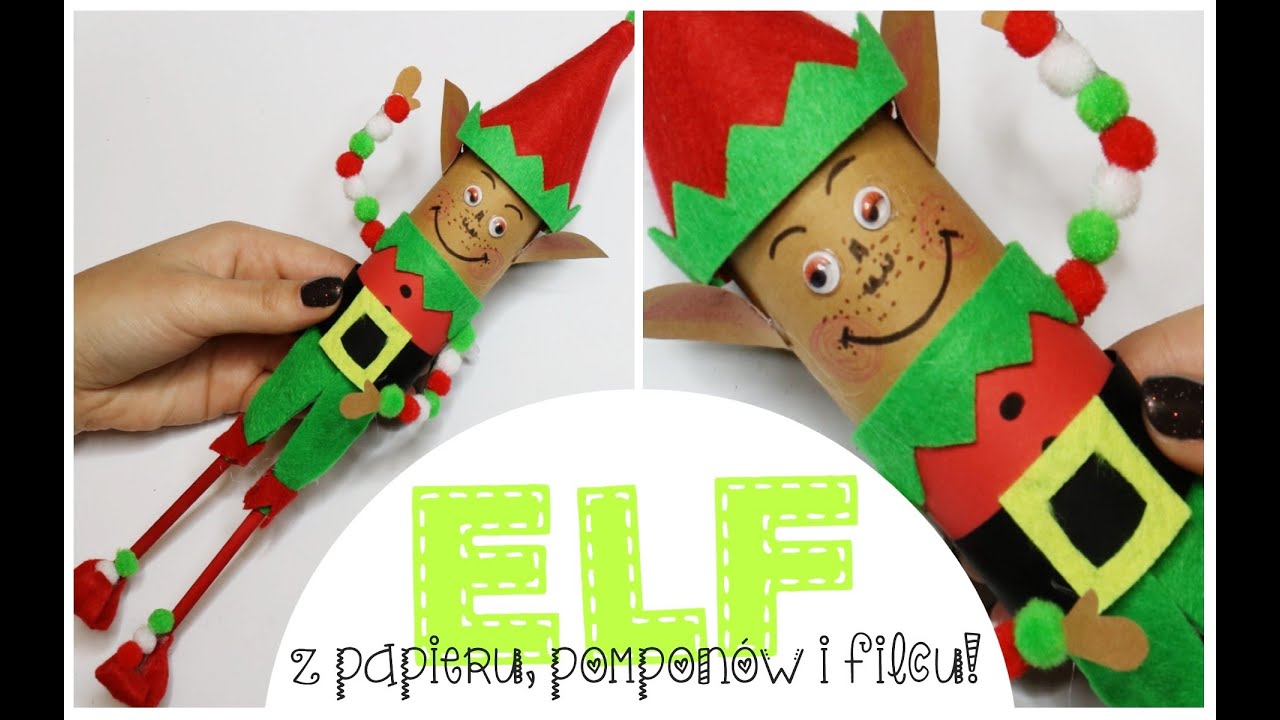 Świąteczny elf z papieru i nie tylko - DIY! Zrób to sam!