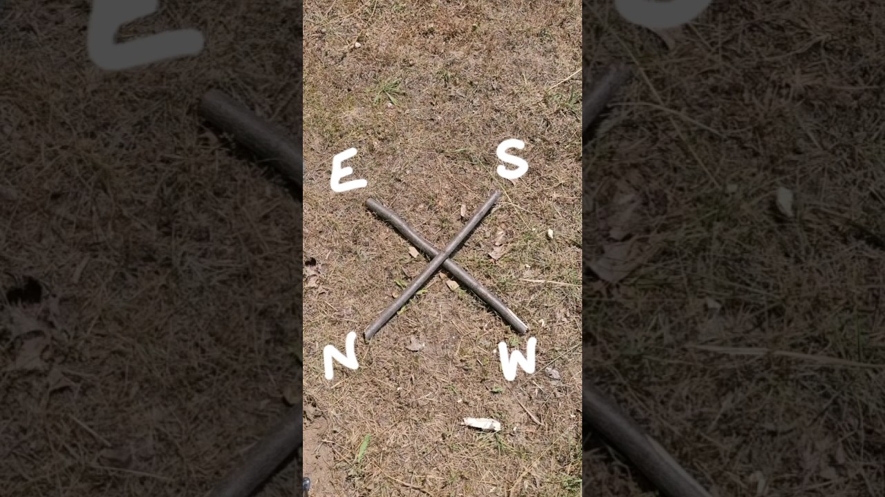 Making a survival compass with the shadow stick method 🧭