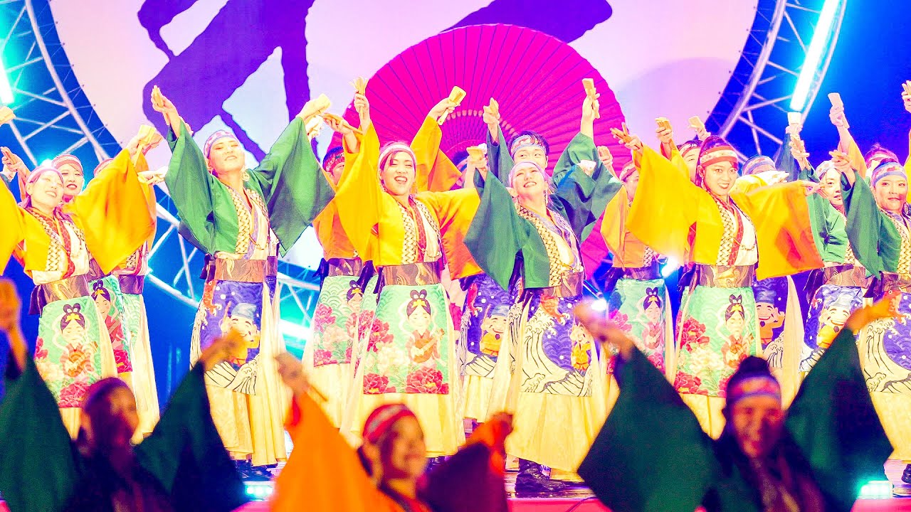 [4K] 湊や 夜の部　富山のよさこい祭り 2024 日曜日 (中央)