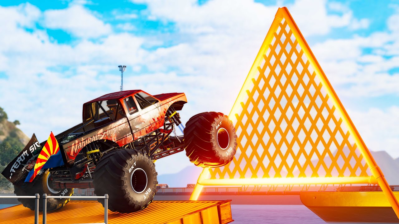 Vehicles vs Laser Trap #5 -  Beamng drive