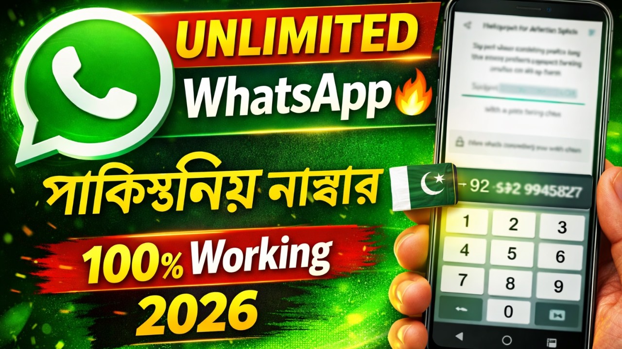 How To Create Unlimited WhatsApp Accounts  Pakistan Number WhatsApp Account Create 2026