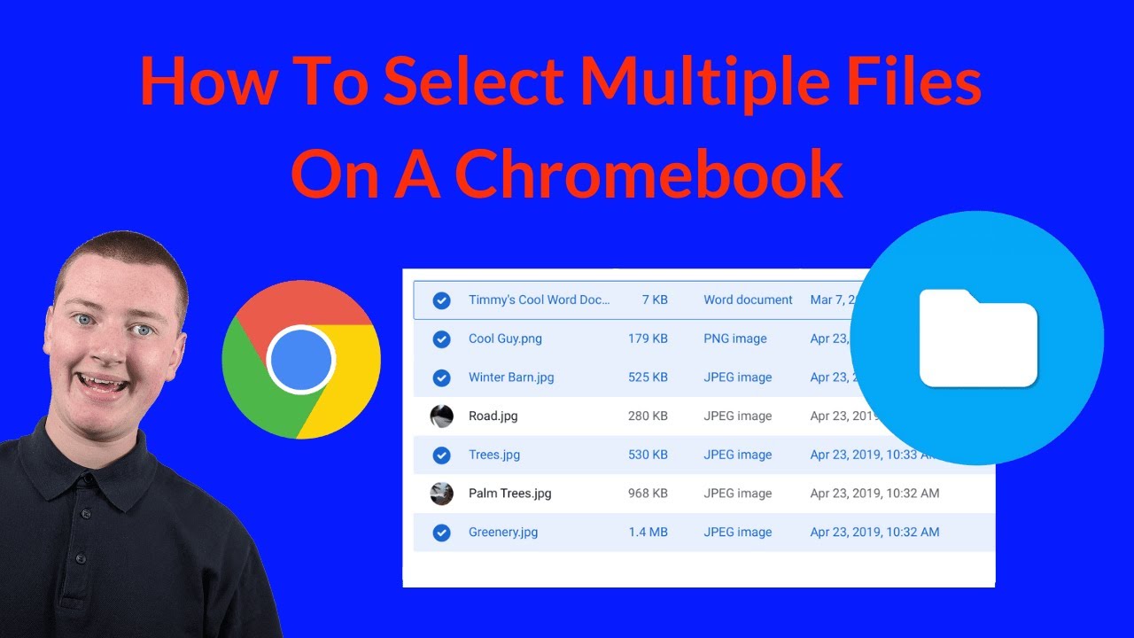 Как выбрать несколько файлов на Chromebook