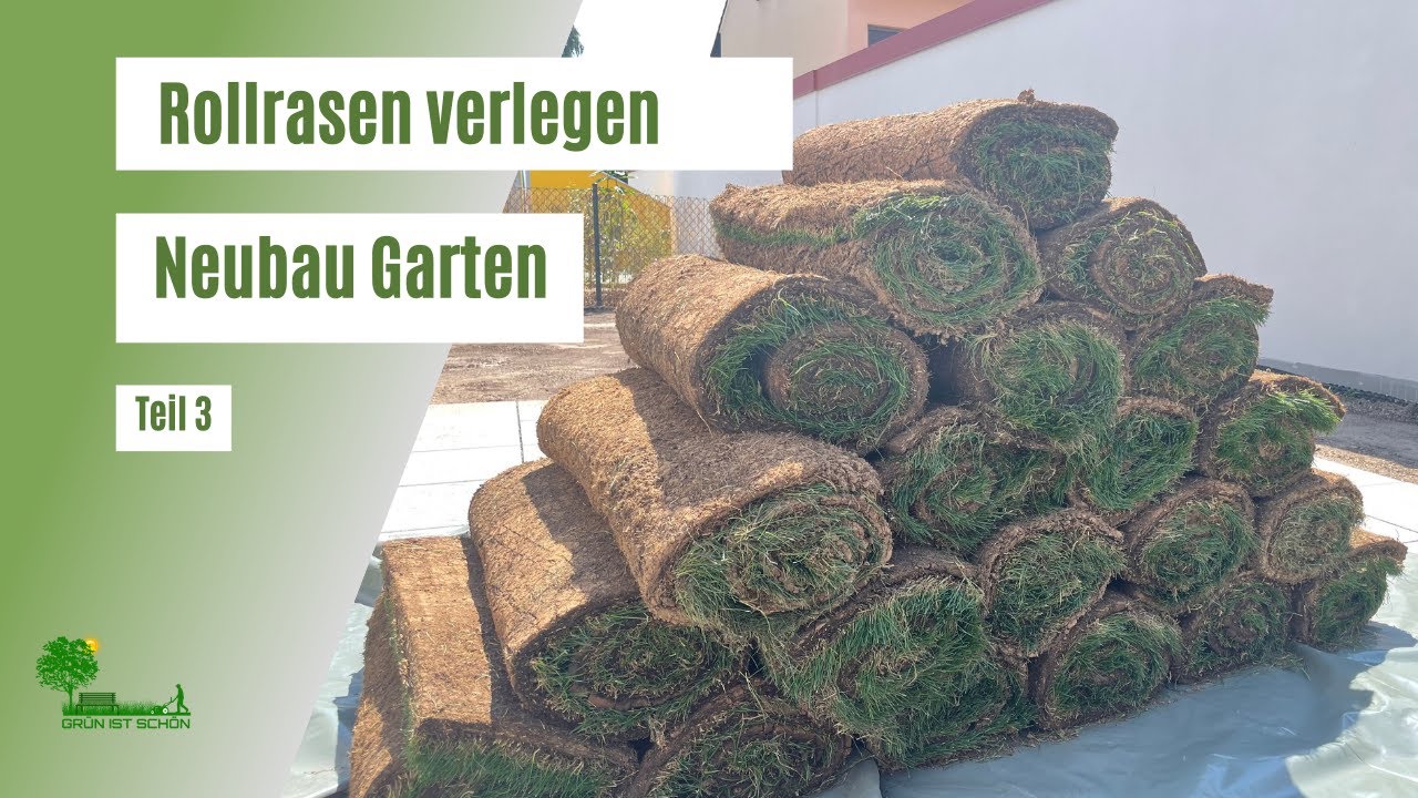 Rollrasen perfekt verlegen | So einfach gehts | Darauf sollte man achten | Neubau Garten Teil 3