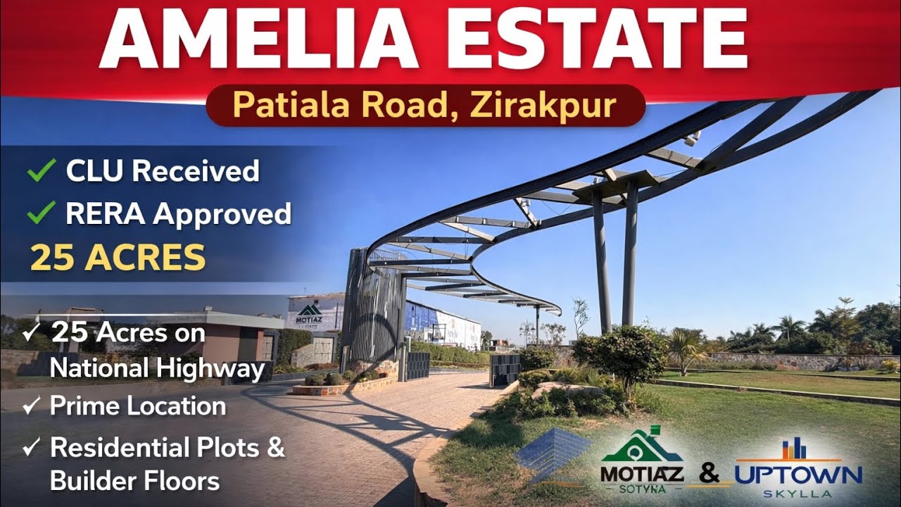 Boutique 3 BHK (Stilt + 3 Floors) in Amelia Estate, On Patiala Road, Zirakpur 