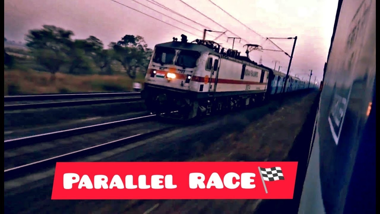 Parallel Train Race | 12156 Shaan E Bhopal Vs 12628 Karnataka Exp