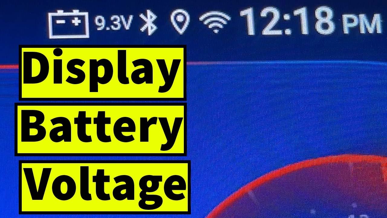 Display Battery Voltage on Android Headunit Status Bar
