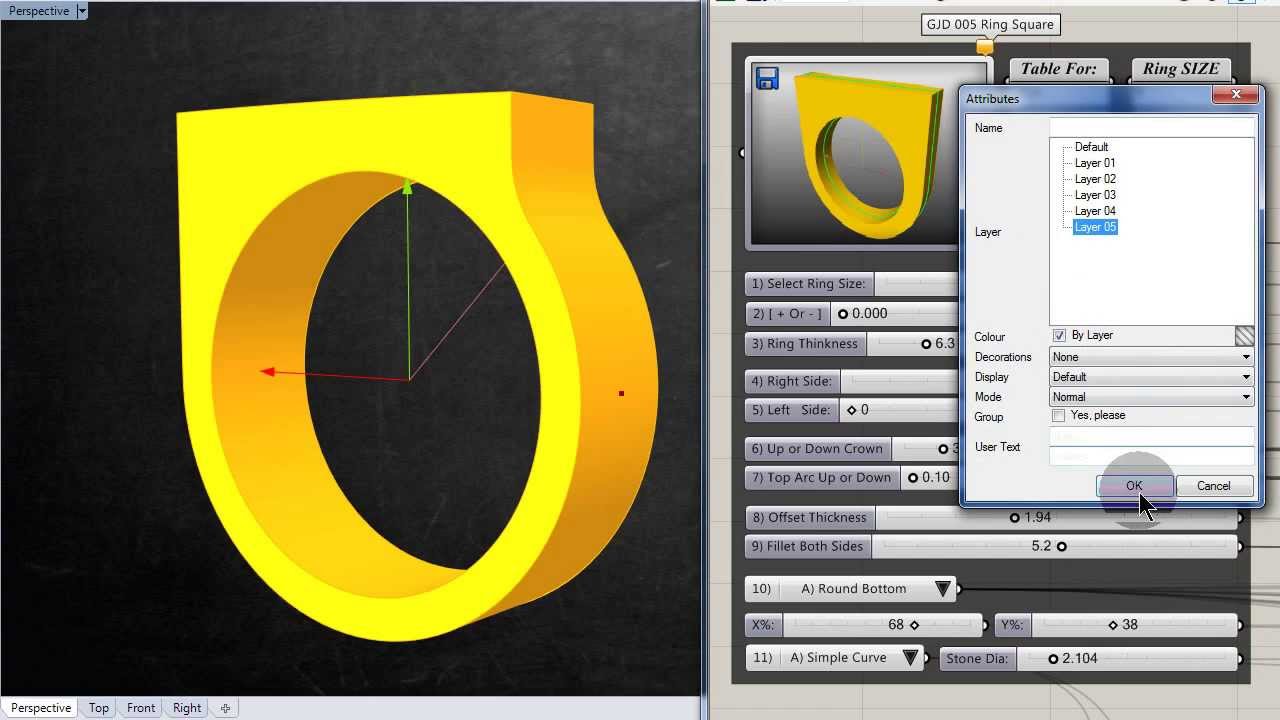 GJD3D 005 Ring Square 0954