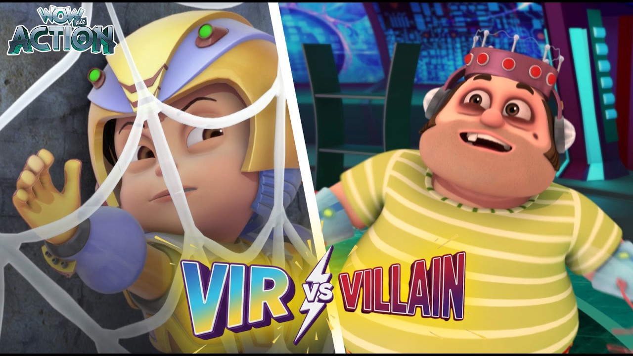 Vir The Robot Boy | Vir Fasa Makdi Ke Jale Mai | Vir Vs Villain Compilation🔥🤖| Wow Action