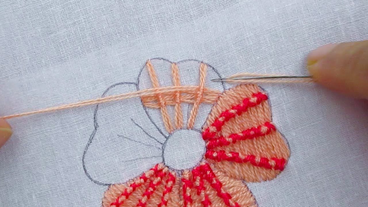 Super Unique Hand Embroidery Flower Pattern, Needlepoint Art Embroidery, Easy Embroidery Stitches
