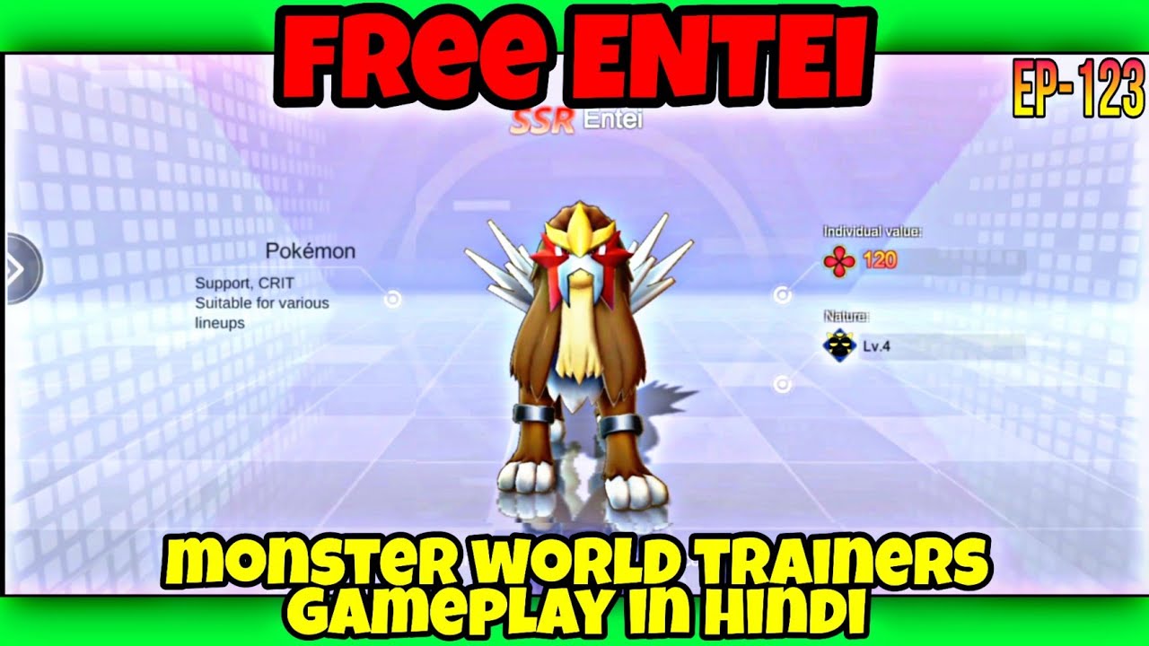 FREE ENTEI in Monster World Trainers gameplay in Hindi EP-123 #pokeverse