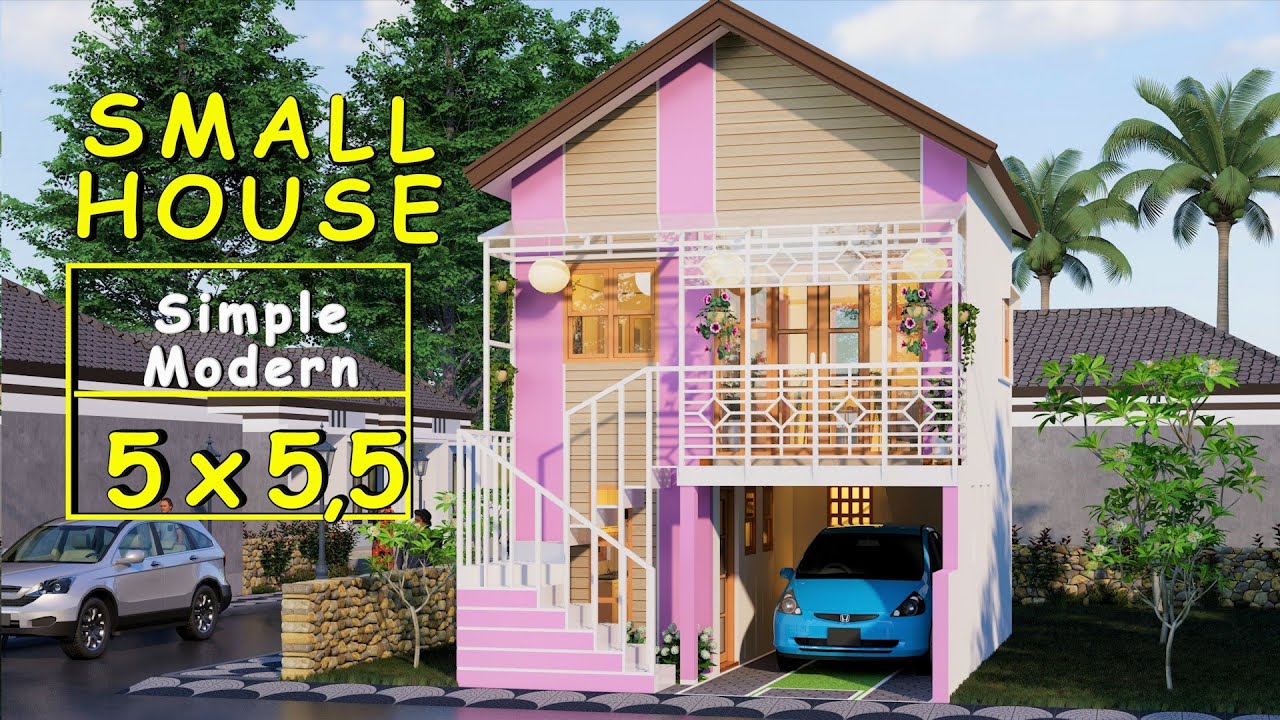 Desain Rumah 5x5,5 Meter | Small House | Modern minimalis