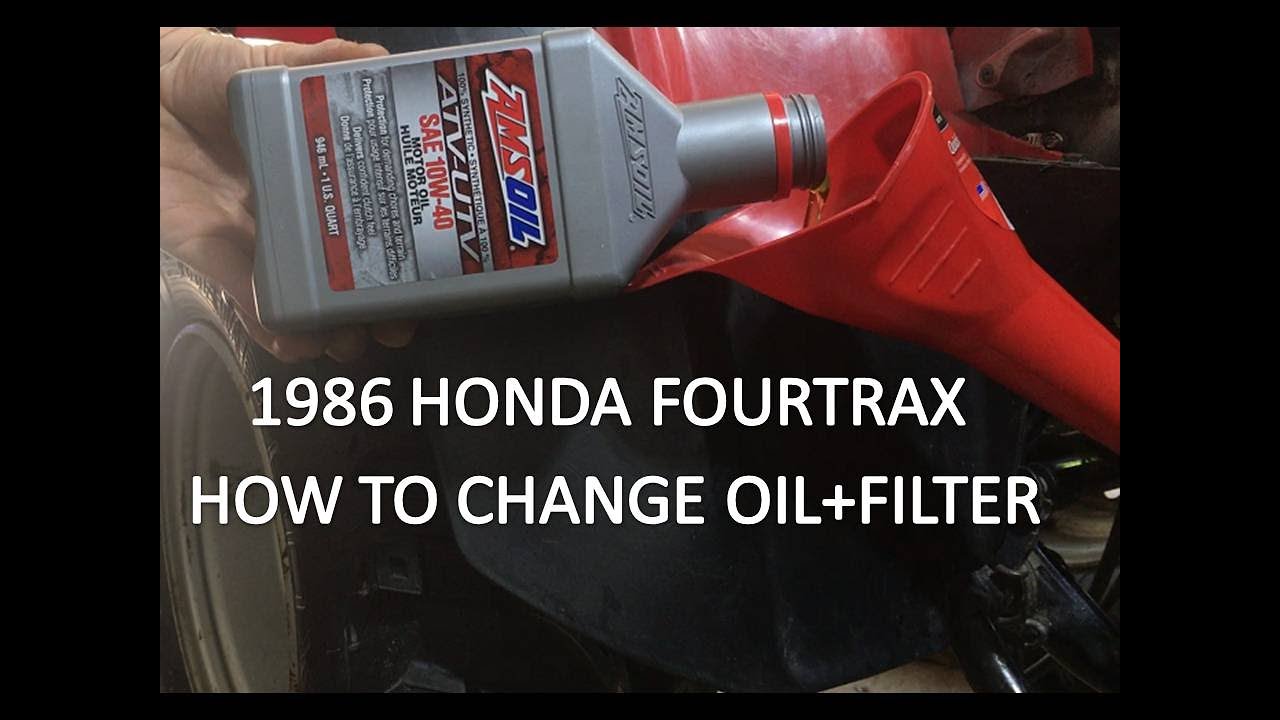 Как заменить масло в Honda Fourtrax 1986 года — легко!